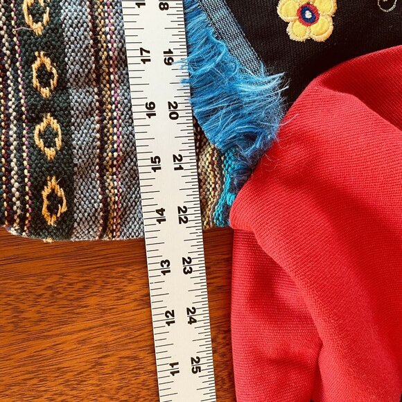 Vtg Julia Kim Button Up Womens Multicolored Embroidered Art Denim Jacket Size M - Picture 10 of 16